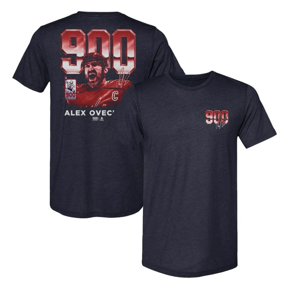 Alexander Ovechkin Washington Capitals 500 Level 900th Career Goal Tri-Blend T-Shirt - Navy | NHL Lifestyle