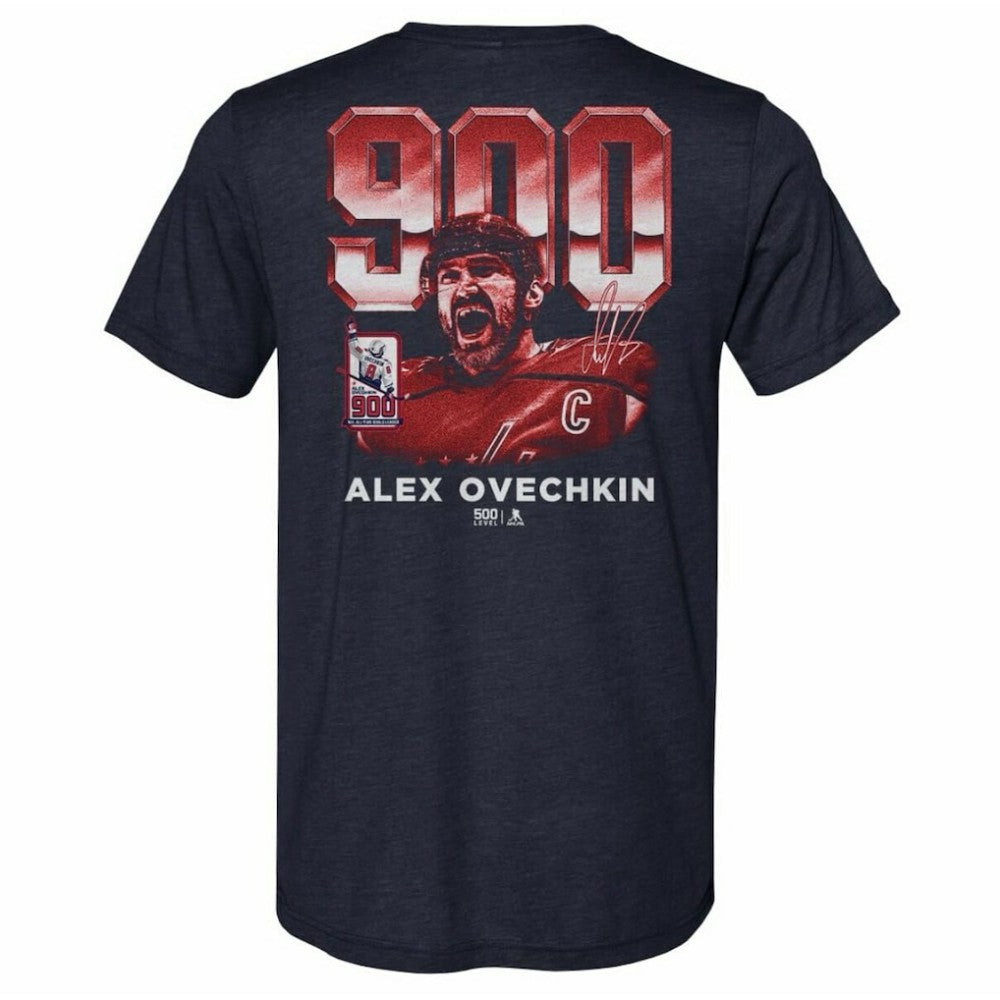 Alexander Ovechkin Washington Capitals 500 Level 900th Career Goal Tri-Blend T-Shirt - Navy | NHL Lifestyle