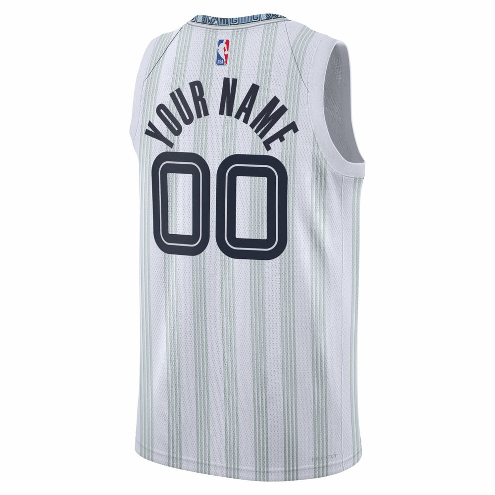 Nike Memphis Grizzlies Unisex 2025/26 City Edition Swingman Custom Jersey White