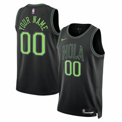 Nike New Orleans Pelicans Unisex 2025/26 City Edition Swingman Custom Jersey Black