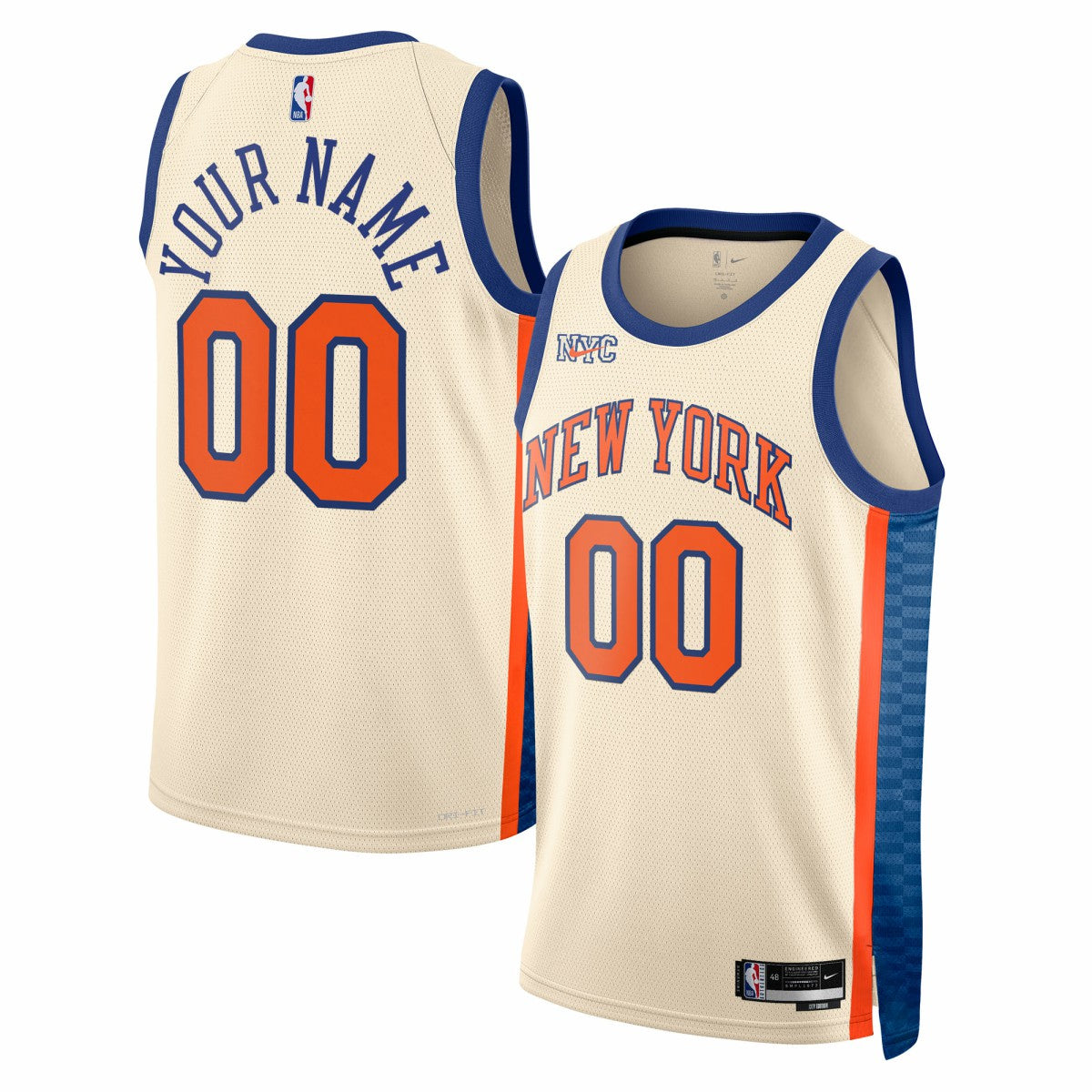 Nike New York Knicks Unisex 2025/26 City Edition Swingman Custom Jersey Cream