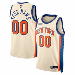 Nike New York Knicks Unisex 2025/26 City Edition Swingman Custom Jersey Cream