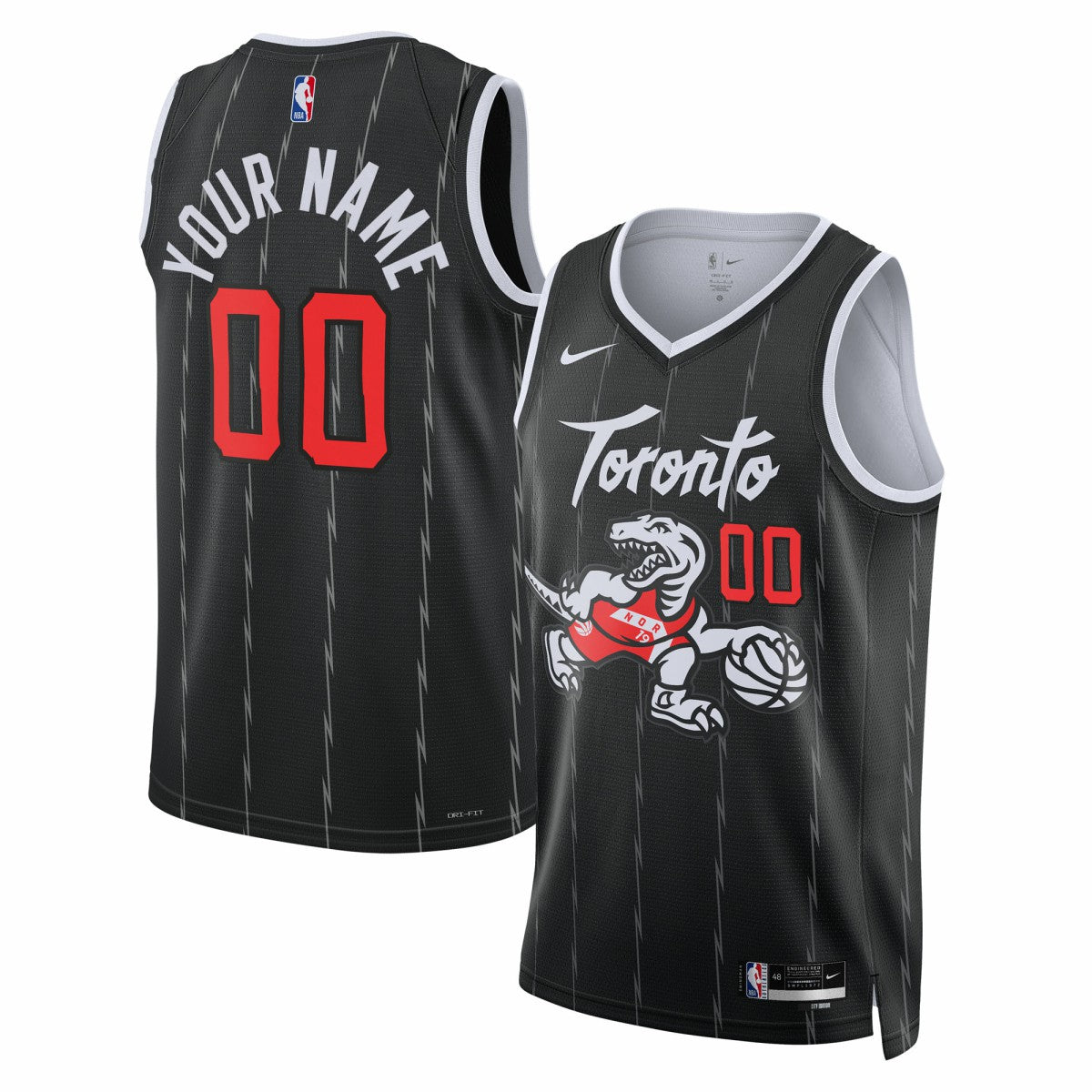 Nike Toronto Raptors Unisex 2025/26 City Edition Swingman Custom Jersey Black