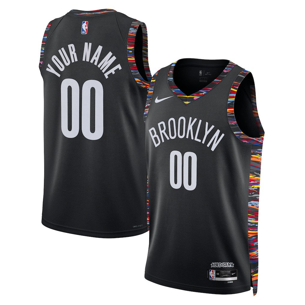Nike Brooklyn Nets Unisex 2025/26 City Edition Swingman Custom Jersey Black