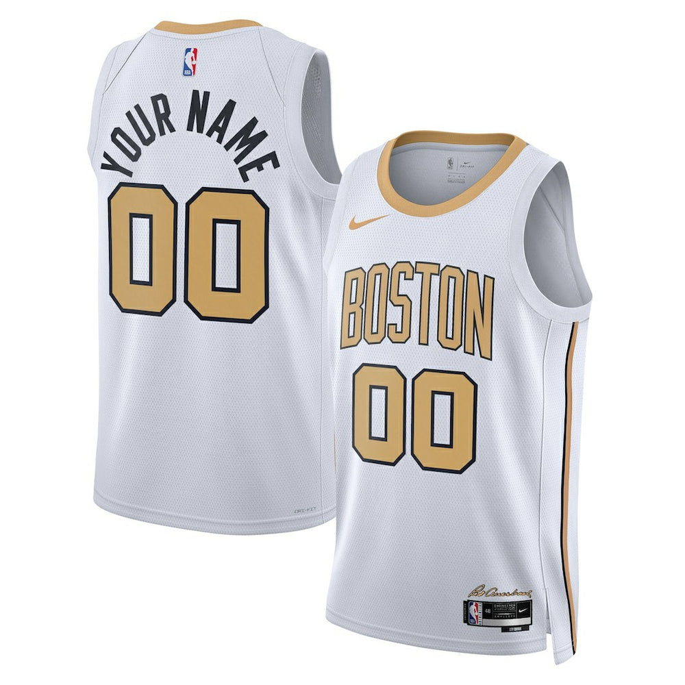 Nike Boston Celtics Unisex 2025/26 City Edition Swingman Custom Jersey White