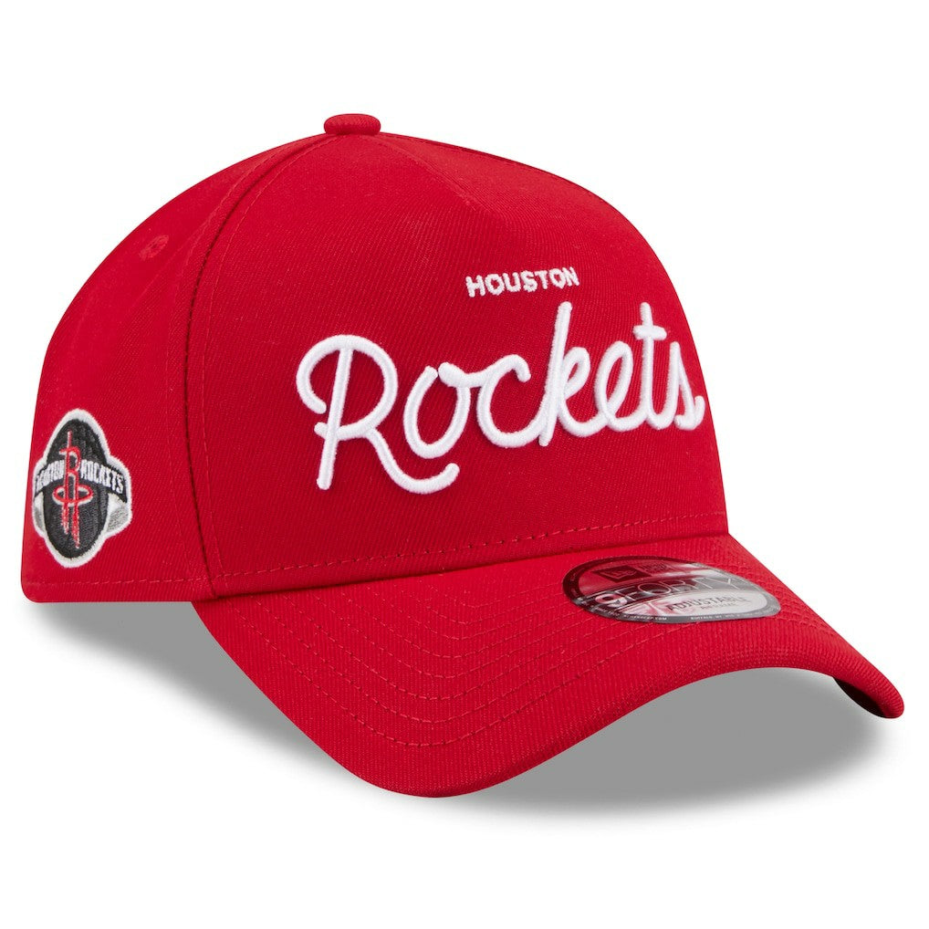 New Era Houston Rockets x Malbon Golf Unisex 9FORTY A-Frame Adjustable Hat Red