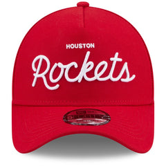 New Era Houston Rockets x Malbon Golf Unisex 9FORTY A-Frame Adjustable Hat Red