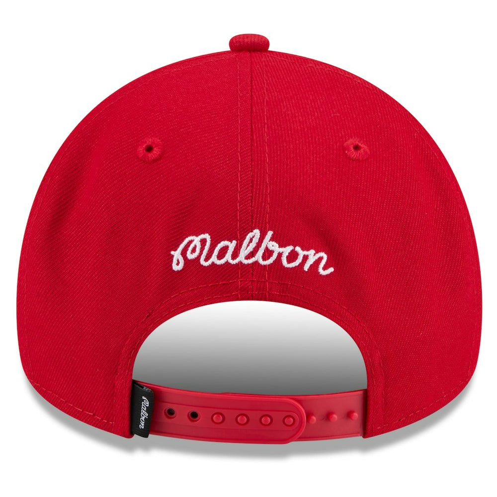 New Era Houston Rockets x Malbon Golf Unisex 9FORTY A-Frame Adjustable Hat Red