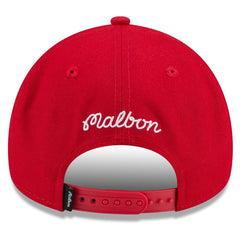 New Era Houston Rockets x Malbon Golf Unisex 9FORTY A-Frame Adjustable Hat Red