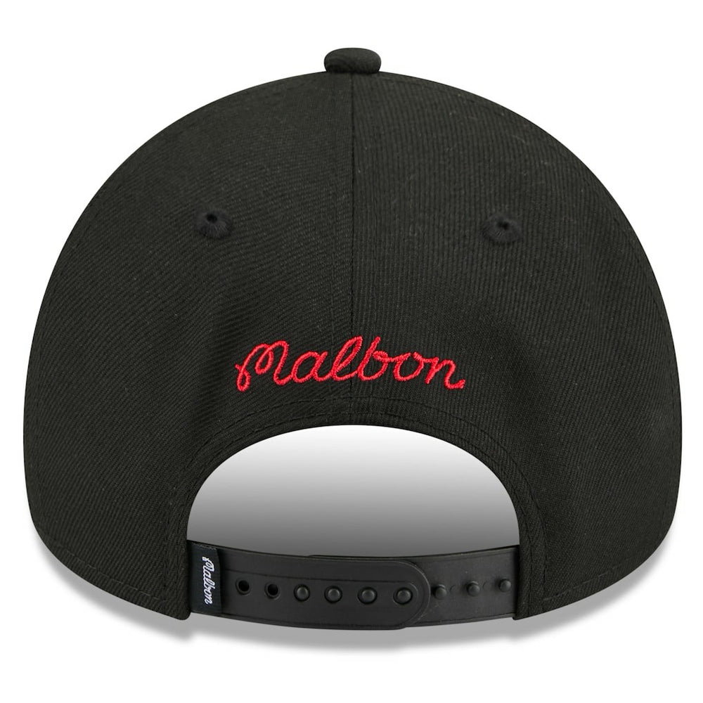 New Era Chicago Bulls x Malbon Golf Unisex 9FORTY A-Frame Adjustable Hat Black