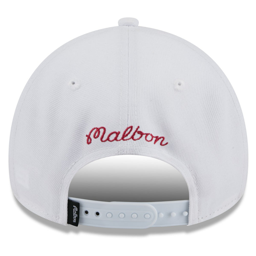 New Era Miami Heat x Malbon Golf Unisex 9FORTY A-Frame Adjustable Hat White
