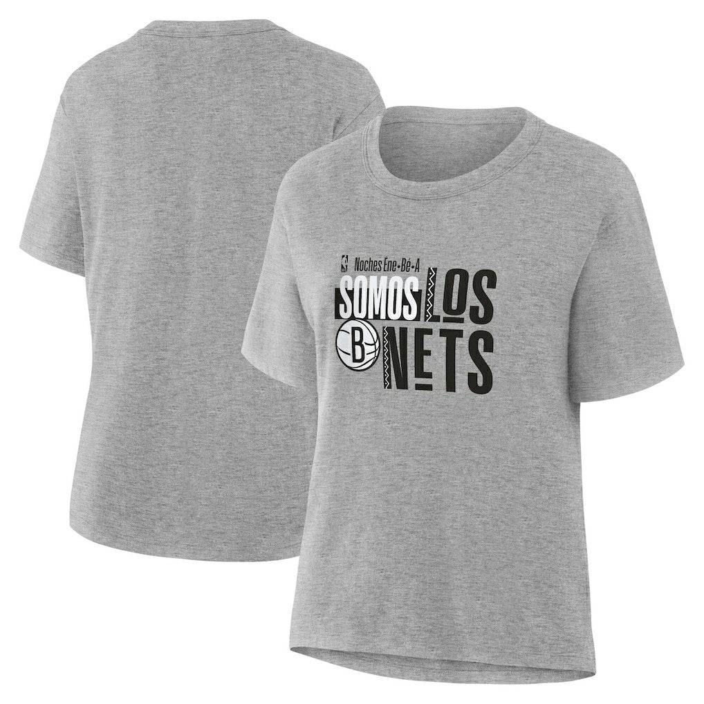 Brooklyn Nets Women's Noches Training T-Shirt Gray