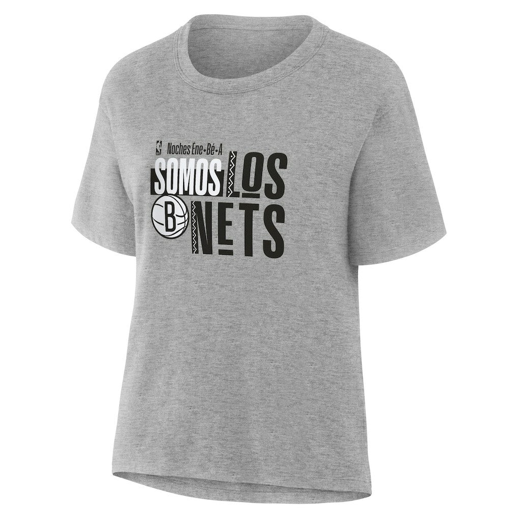 Brooklyn Nets Women's Noches Training T-Shirt Gray