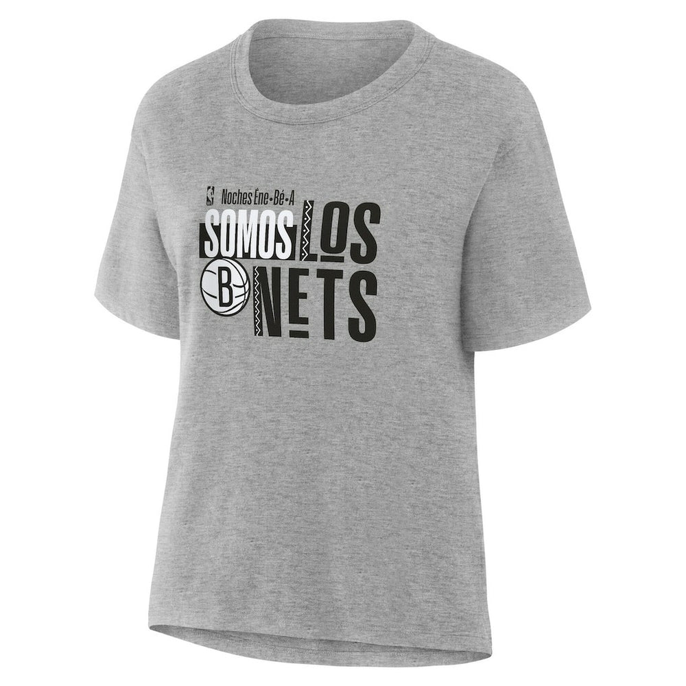 Brooklyn Nets Women's Noches Training T-Shirt Gray