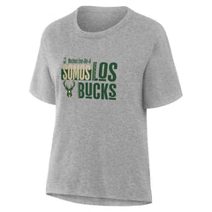 Milwaukee Bucks Women's Noches Training T-Shirt Gray