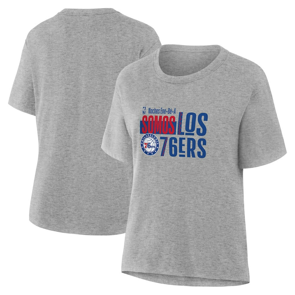 Philadelphia 76ers Women's Noches Training T-Shirt Gray