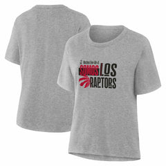 Toronto Raptors Women's Noches Training T-Shirt Gray