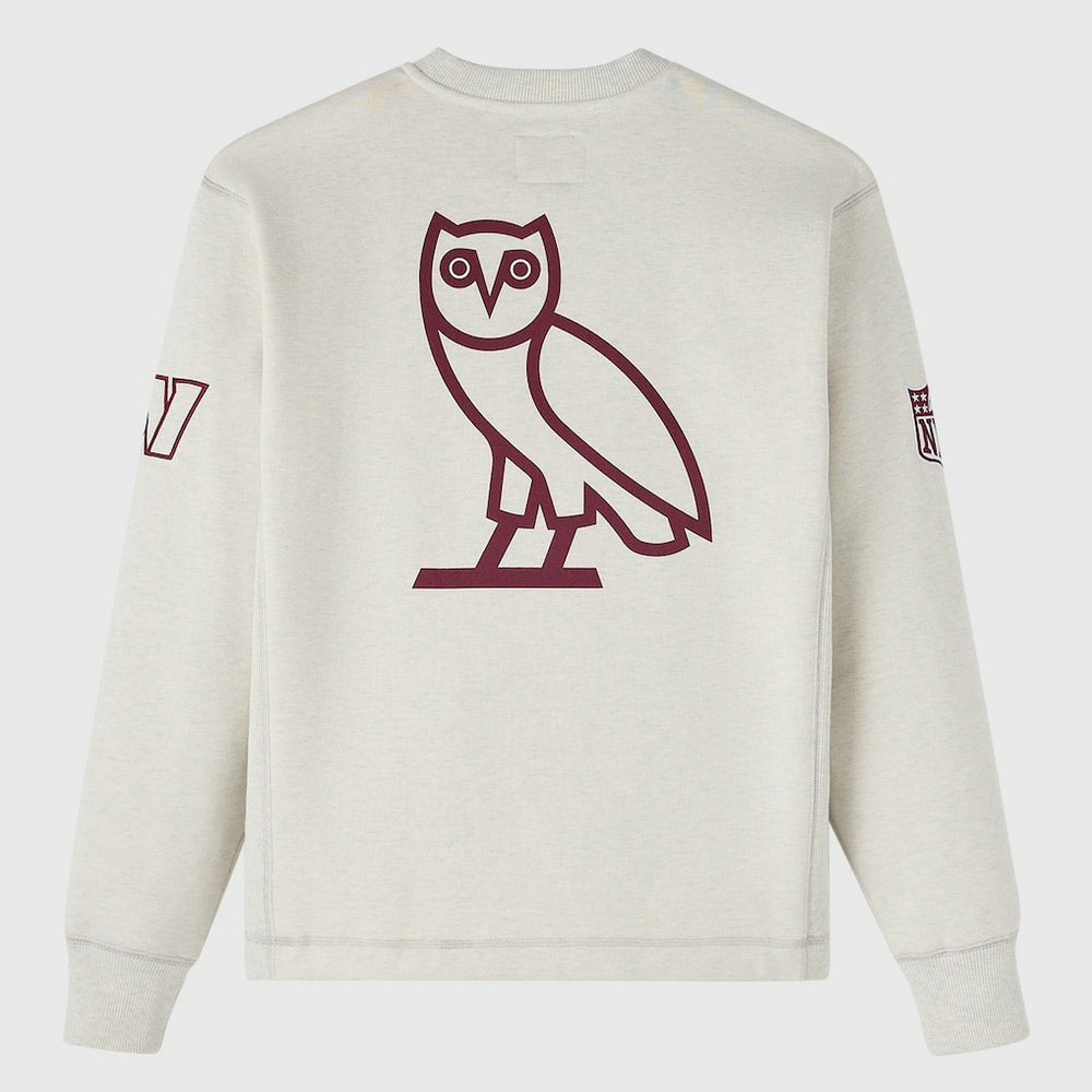 Washington Commanders OVO x NFL Unisex Fleece Sweatshirt - Heather Gray - NFL