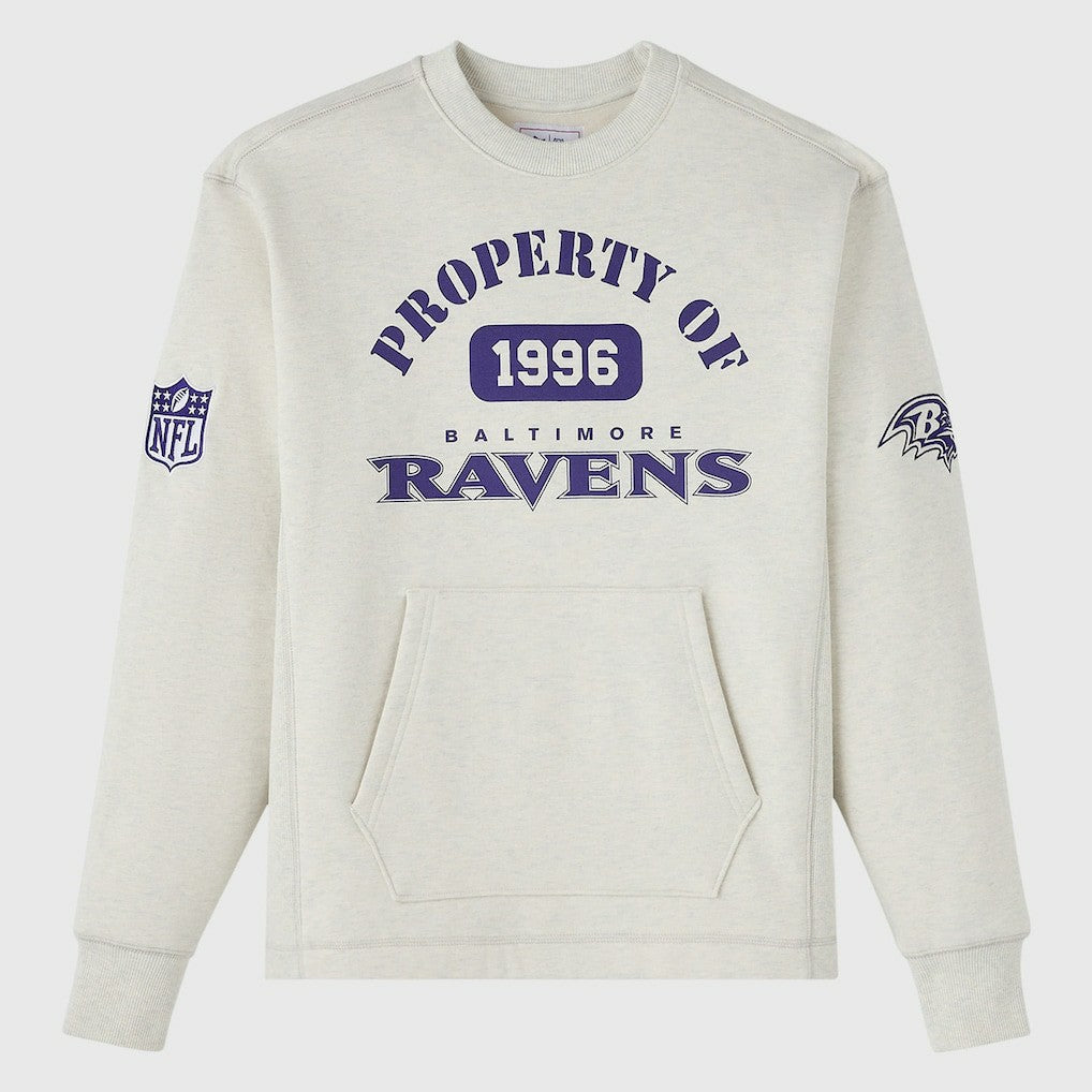 Baltimore Ravens OVO x NFL Unisex Fleece Sweatshirt - Heather Gray - NFL