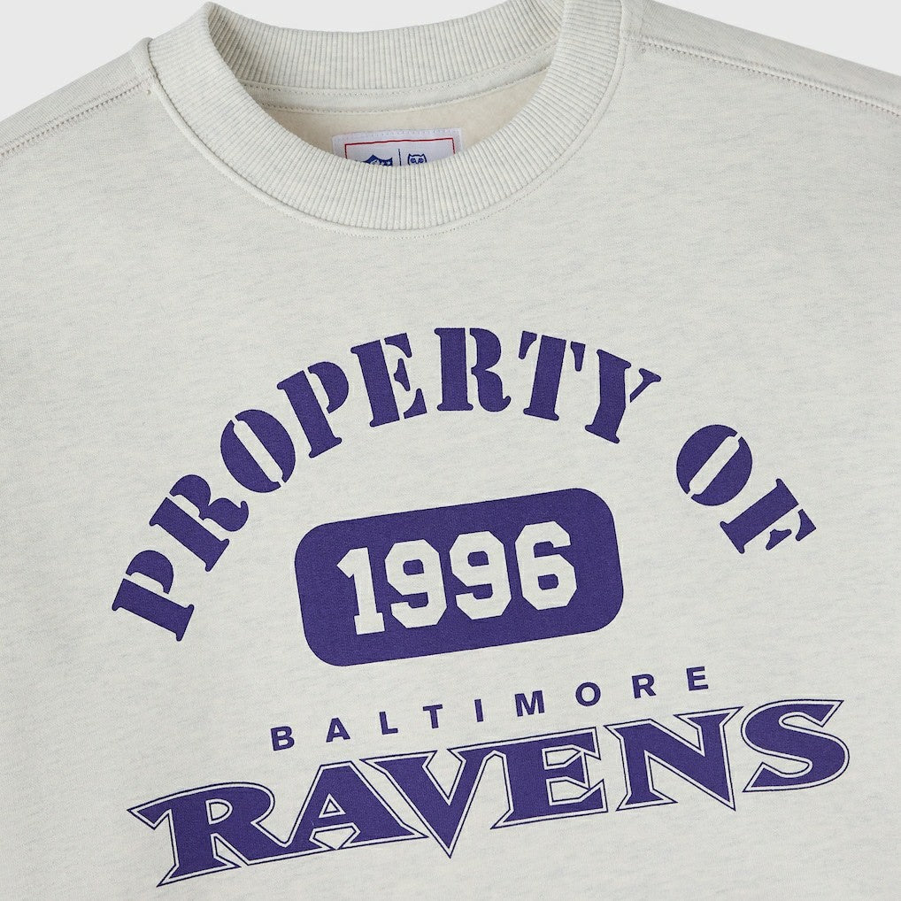 Baltimore Ravens OVO x NFL Unisex Fleece Sweatshirt - Heather Gray - NFL