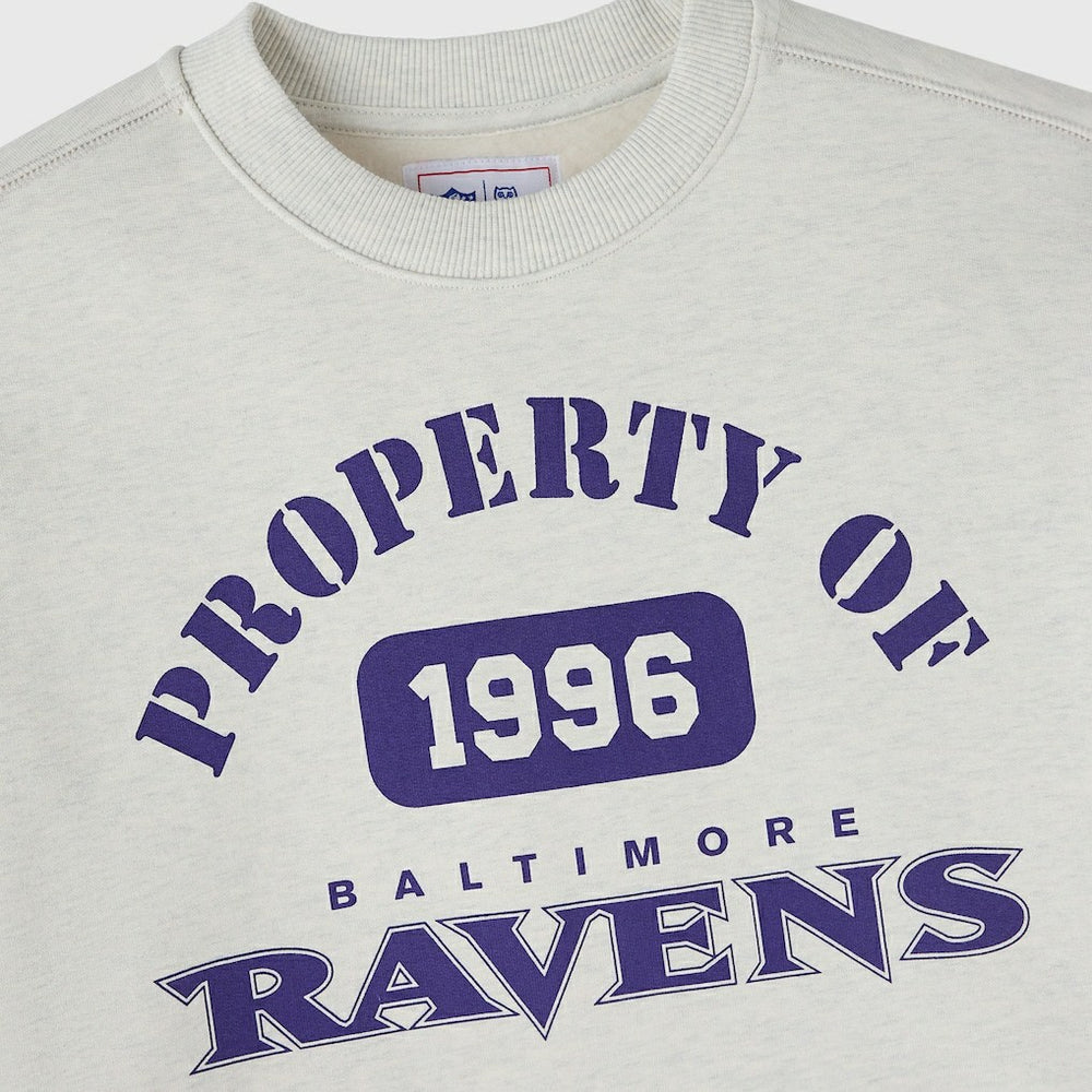Baltimore Ravens OVO x NFL Unisex Fleece Sweatshirt - Heather Gray - NFL