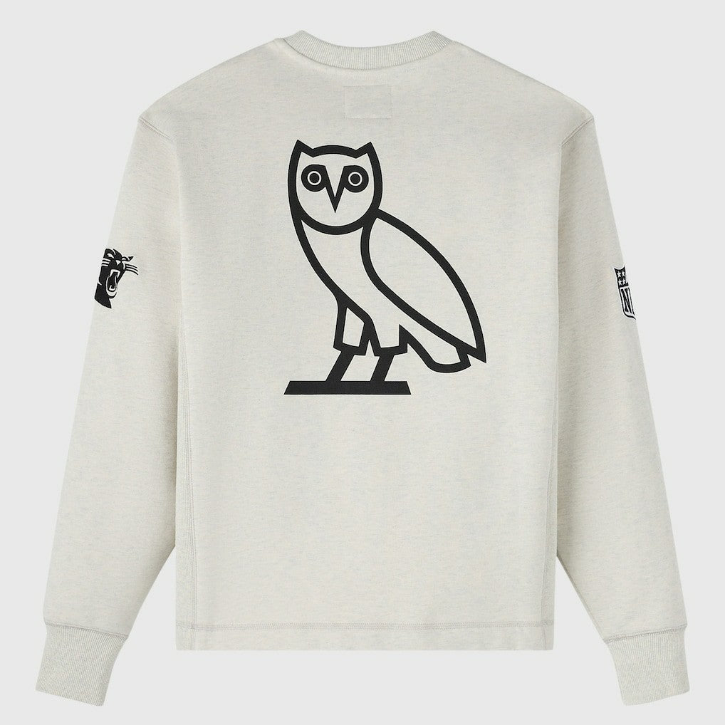 Carolina Panthers OVO x NFL Unisex Fleece Sweatshirt - Heather Gray - NFL