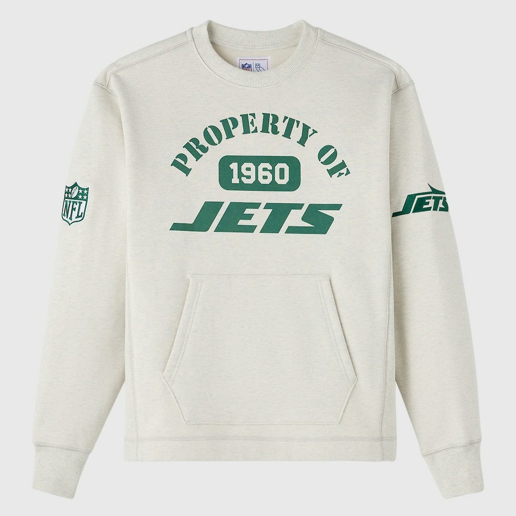 New York Jets OVO x NFL Unisex Fleece Sweatshirt - Heather Gray - NFL