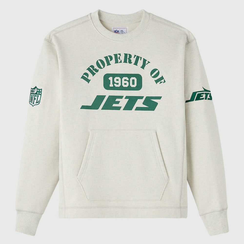 New York Jets OVO x NFL Unisex Fleece Sweatshirt - Heather Gray - NFL