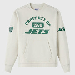 New York Jets OVO x NFL Unisex Fleece Sweatshirt - Heather Gray - NFL