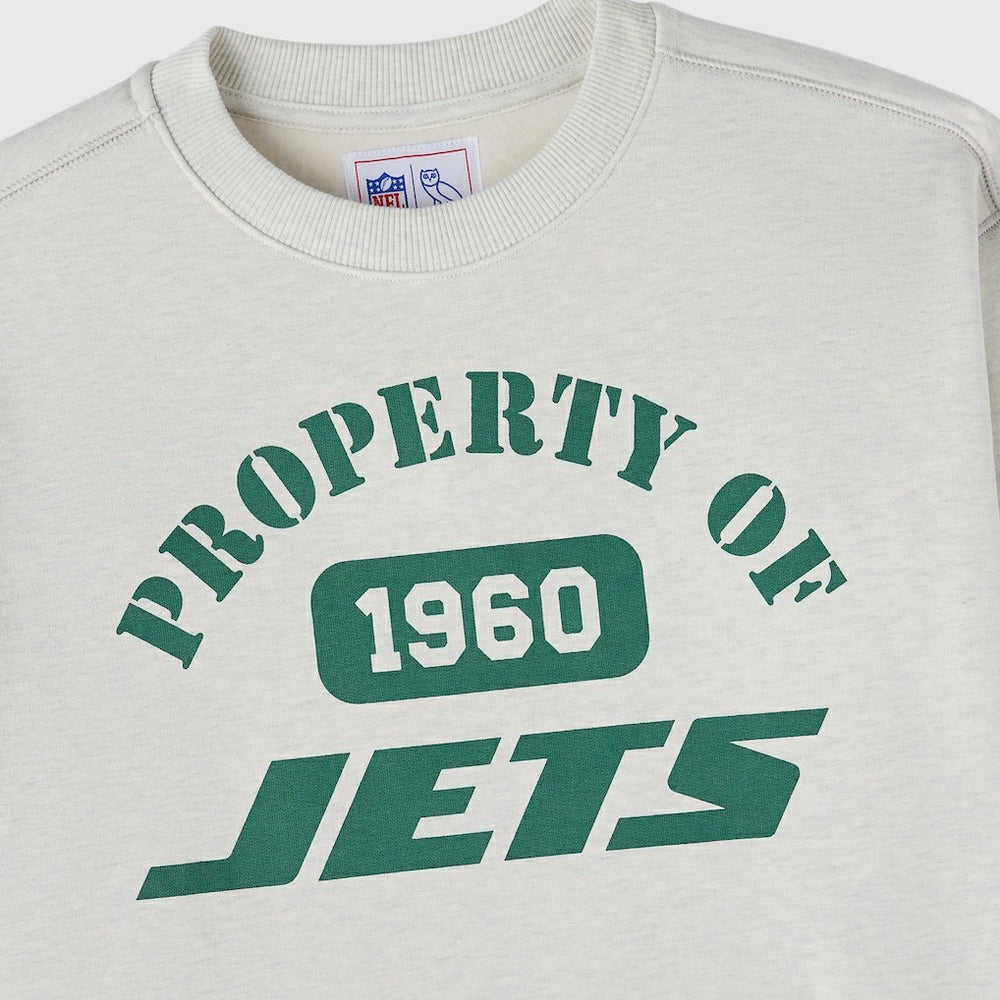 New York Jets OVO x NFL Unisex Fleece Sweatshirt - Heather Gray - NFL