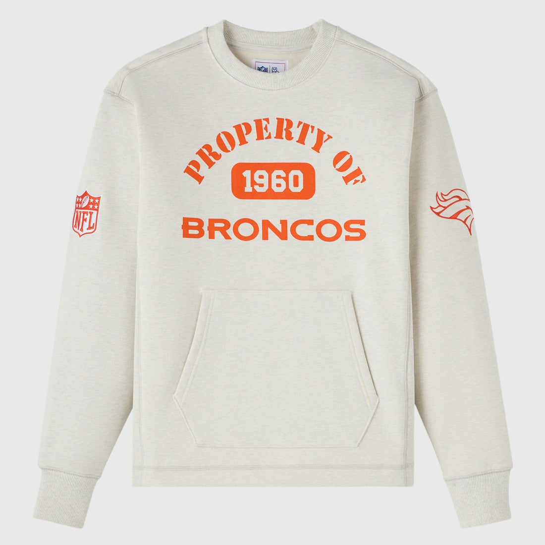 Denver Broncos OVO x NFL Unisex Fleece Sweatshirt - Heather Gray - NFL
