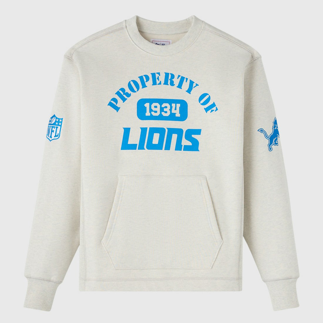 Detroit Lions OVO x NFL Unisex Fleece Sweatshirt - Heather Gray - NFL