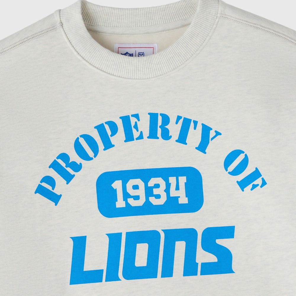Detroit Lions OVO x NFL Unisex Fleece Sweatshirt - Heather Gray - NFL