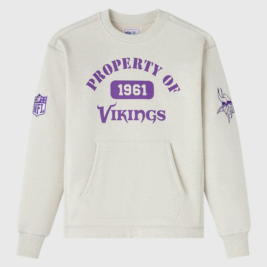 Minnesota Vikings OVO x NFL Unisex Fleece Sweatshirt - Heather Gray - NFL