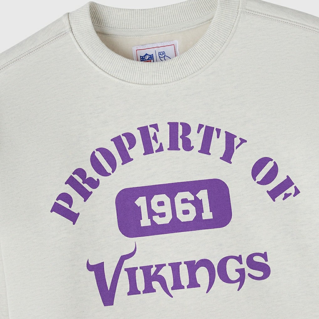 Minnesota Vikings OVO x NFL Unisex Fleece Sweatshirt - Heather Gray - NFL