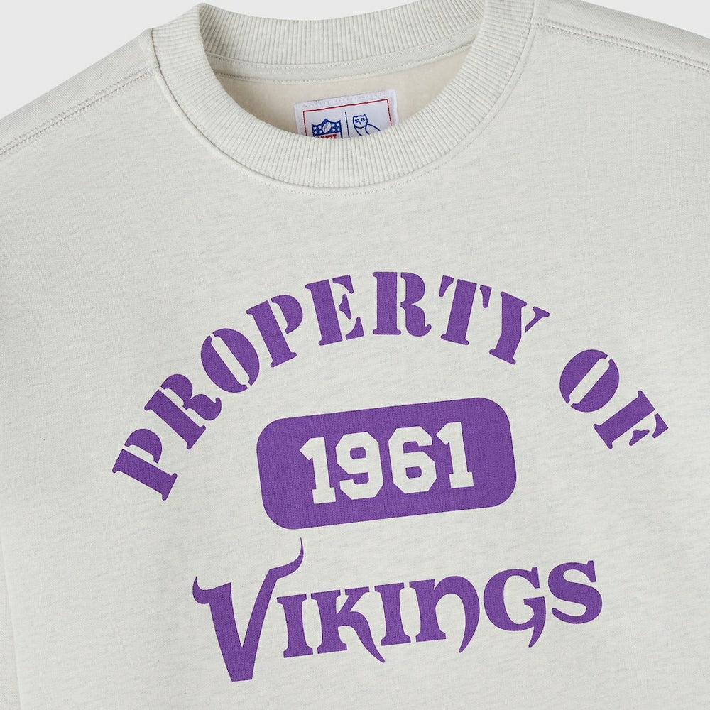 Minnesota Vikings OVO x NFL Unisex Fleece Sweatshirt - Heather Gray - NFL
