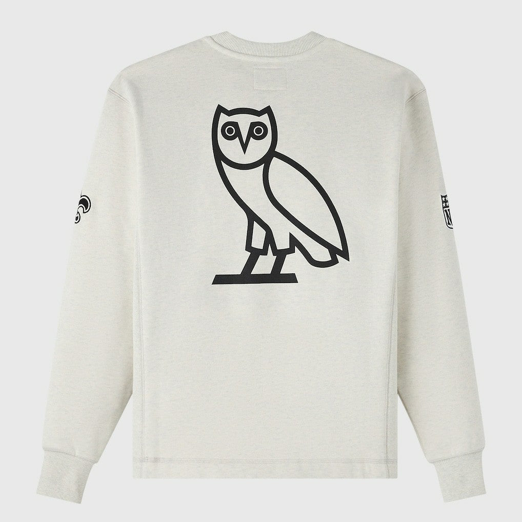 New Orleans Saints OVO x NFL Unisex Fleece Sweatshirt - Heather Gray - NFL