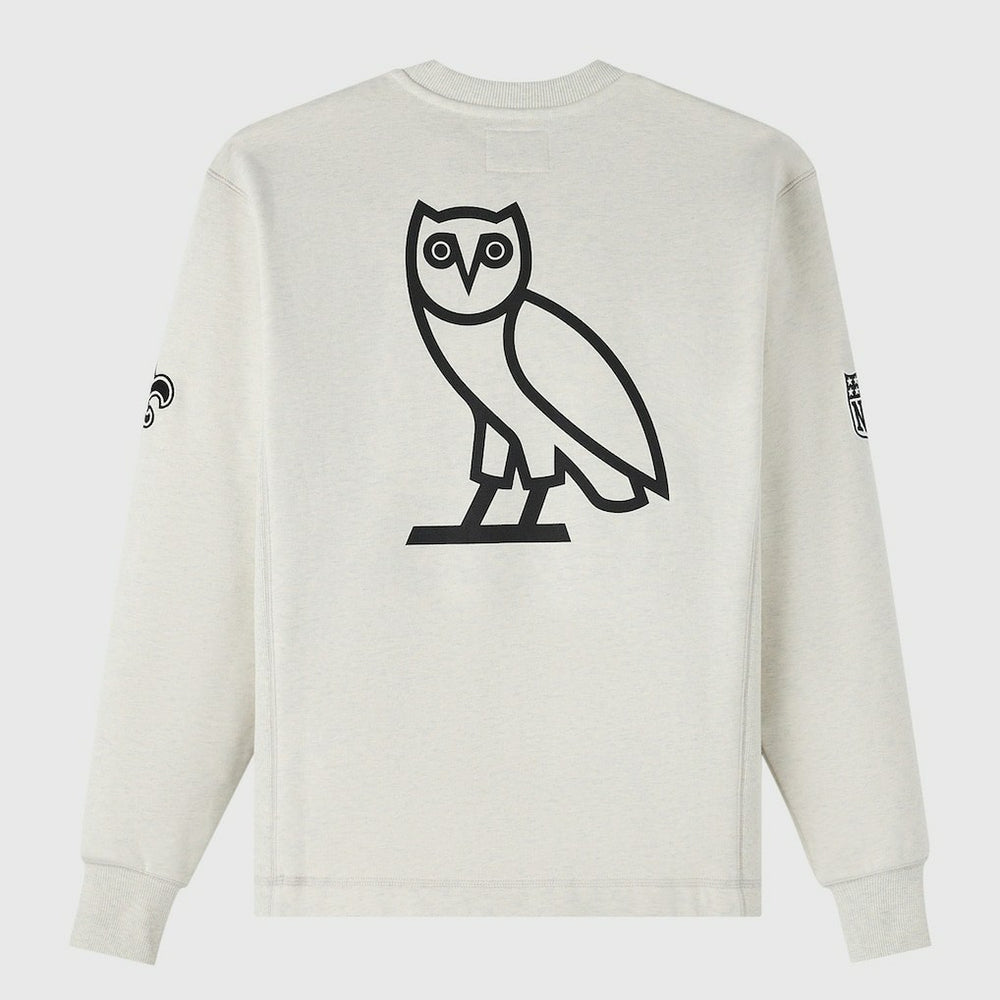 New Orleans Saints OVO x NFL Unisex Fleece Sweatshirt - Heather Gray - NFL