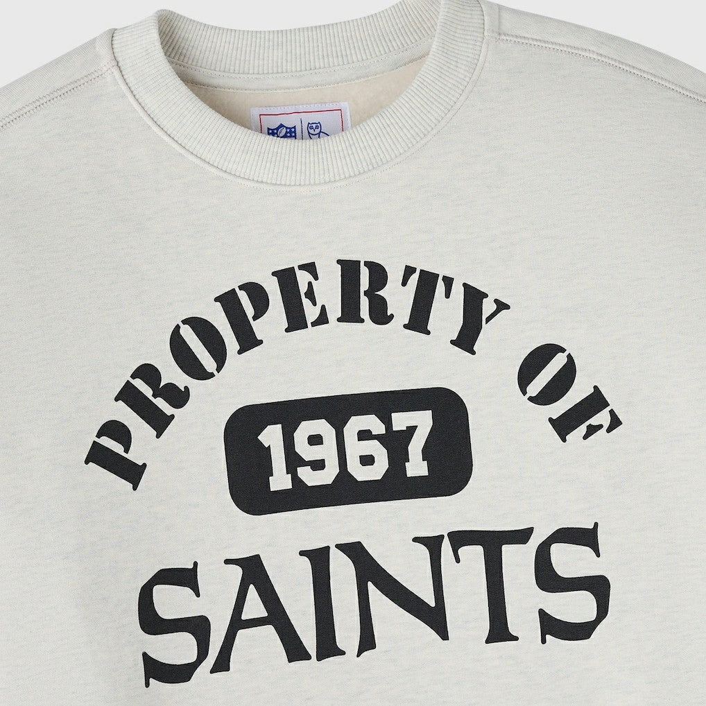 New Orleans Saints OVO x NFL Unisex Fleece Sweatshirt - Heather Gray - NFL