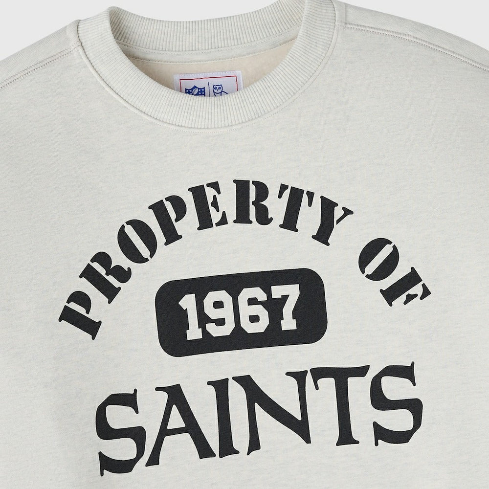 New Orleans Saints OVO x NFL Unisex Fleece Sweatshirt - Heather Gray - NFL
