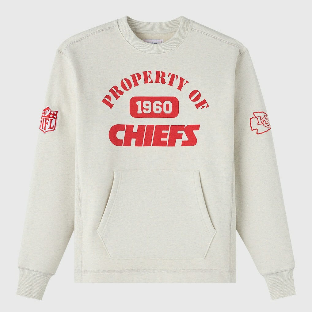 Kansas City Chiefs OVO x NFL Unisex Fleece Sweatshirt - Heather Gray - NFL