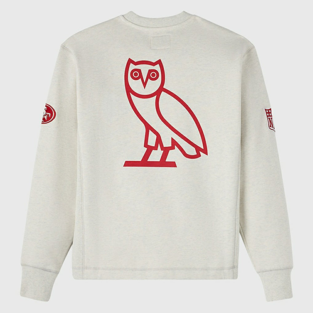 San Francisco 49ers OVO x NFL Unisex Fleece Sweatshirt - Heather Gray - NFL
