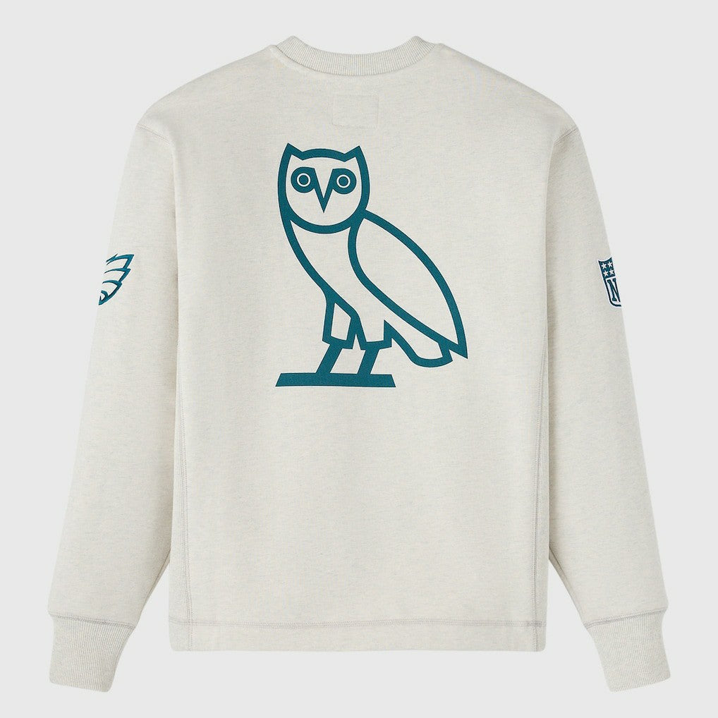 Philadelphia Eagles OVO x NFL Unisex Fleece Sweatshirt - Heather Gray - NFL