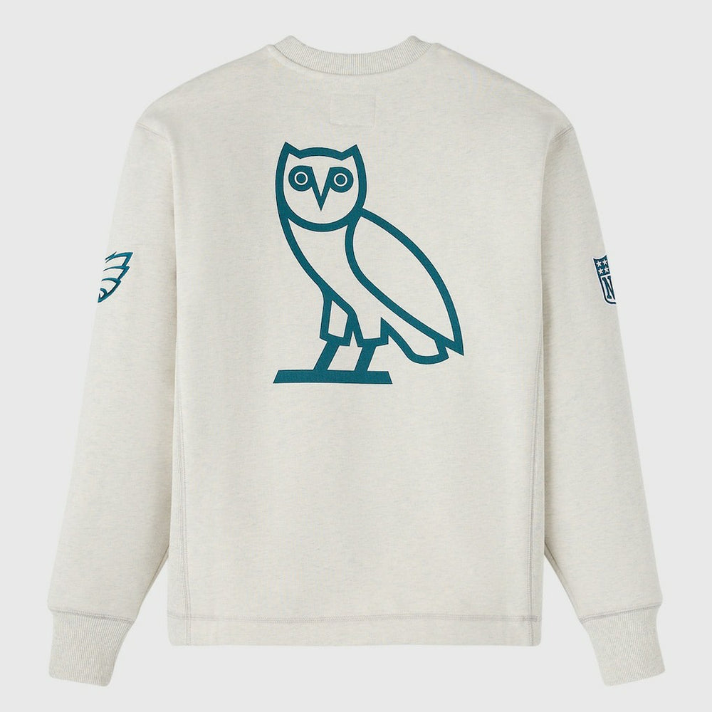 Philadelphia Eagles OVO x NFL Unisex Fleece Sweatshirt - Heather Gray - NFL