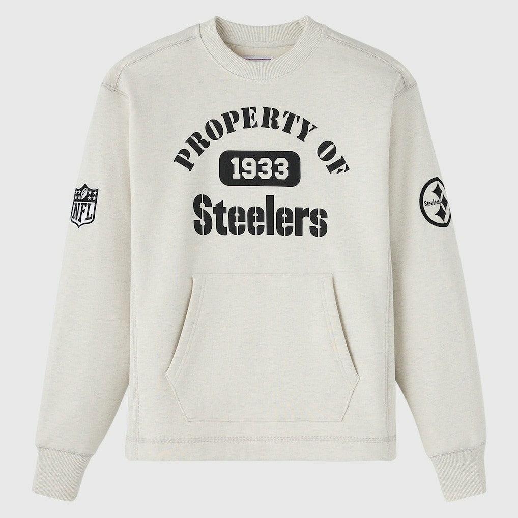 Pittsburgh Steelers OVO x NFL Unisex Fleece Sweatshirt - Heather Gray - NFL