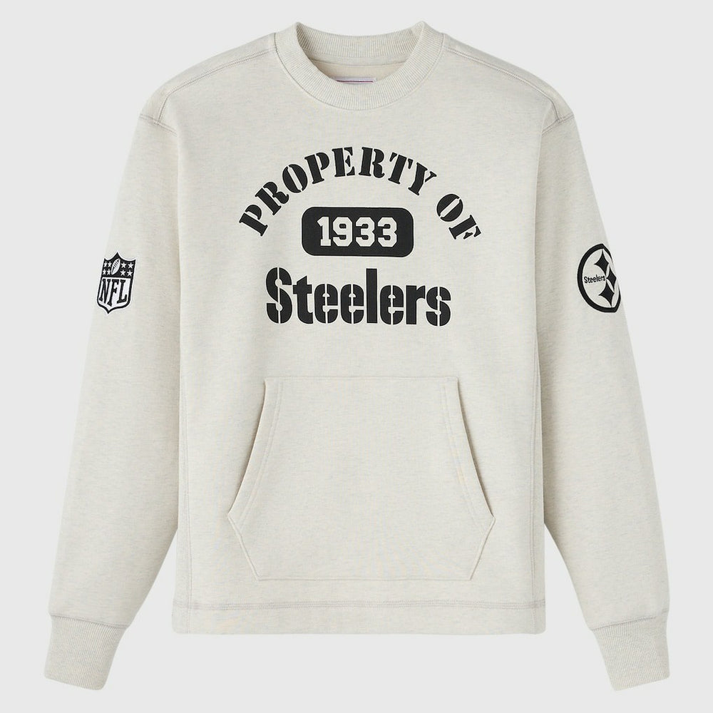 Pittsburgh Steelers OVO x NFL Unisex Fleece Sweatshirt - Heather Gray - NFL