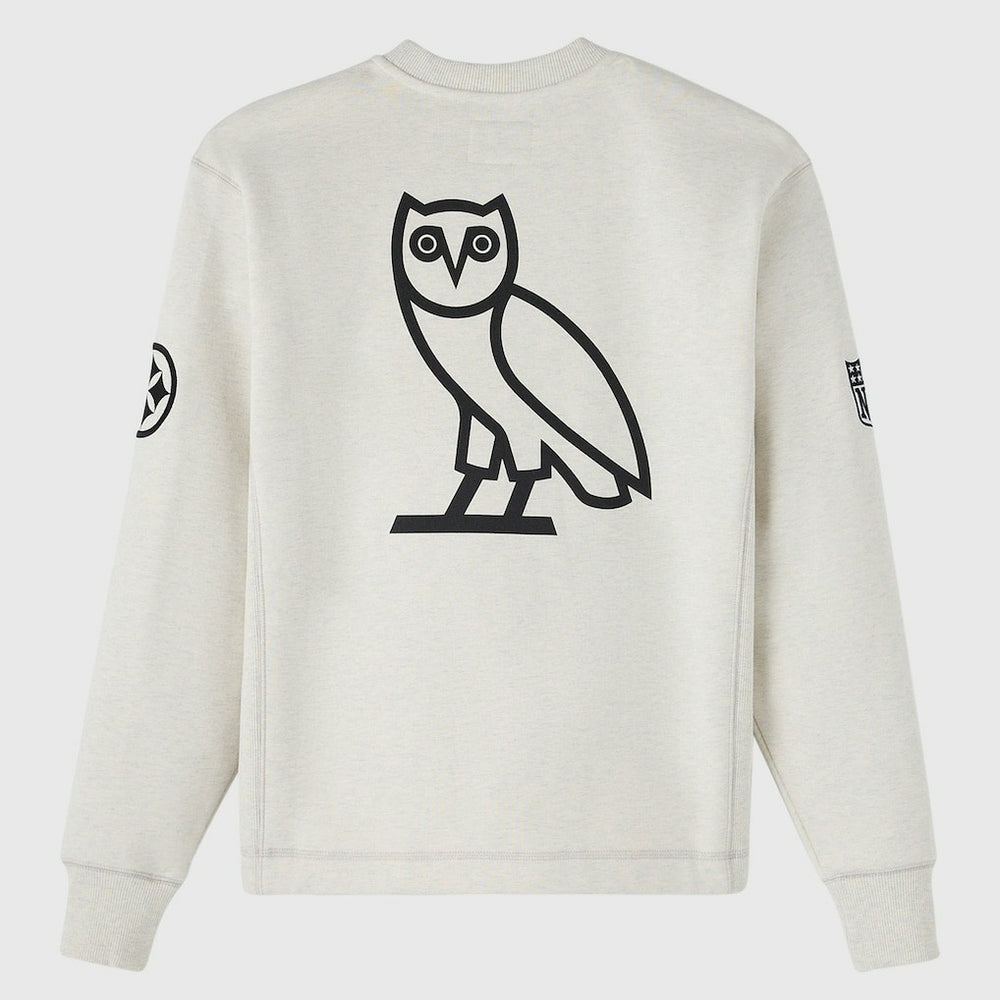 Pittsburgh Steelers OVO x NFL Unisex Fleece Sweatshirt - Heather Gray - NFL