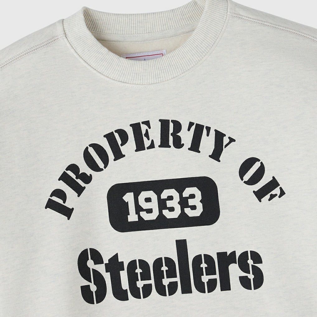 Pittsburgh Steelers OVO x NFL Unisex Fleece Sweatshirt - Heather Gray - NFL