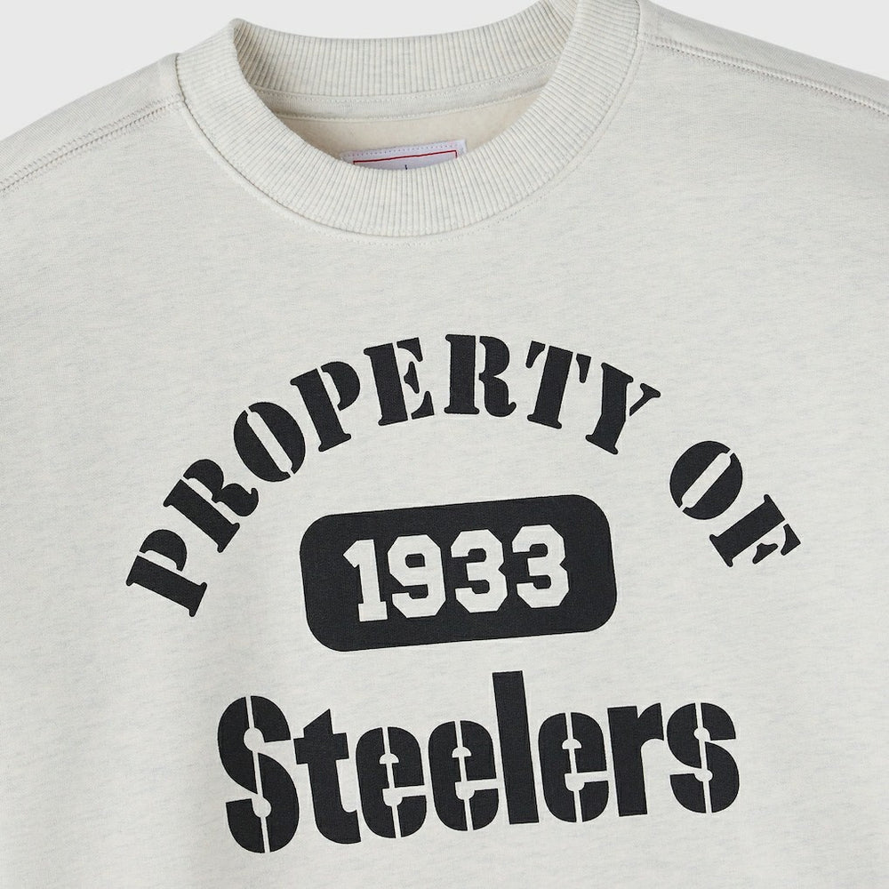Pittsburgh Steelers OVO x NFL Unisex Fleece Sweatshirt - Heather Gray - NFL