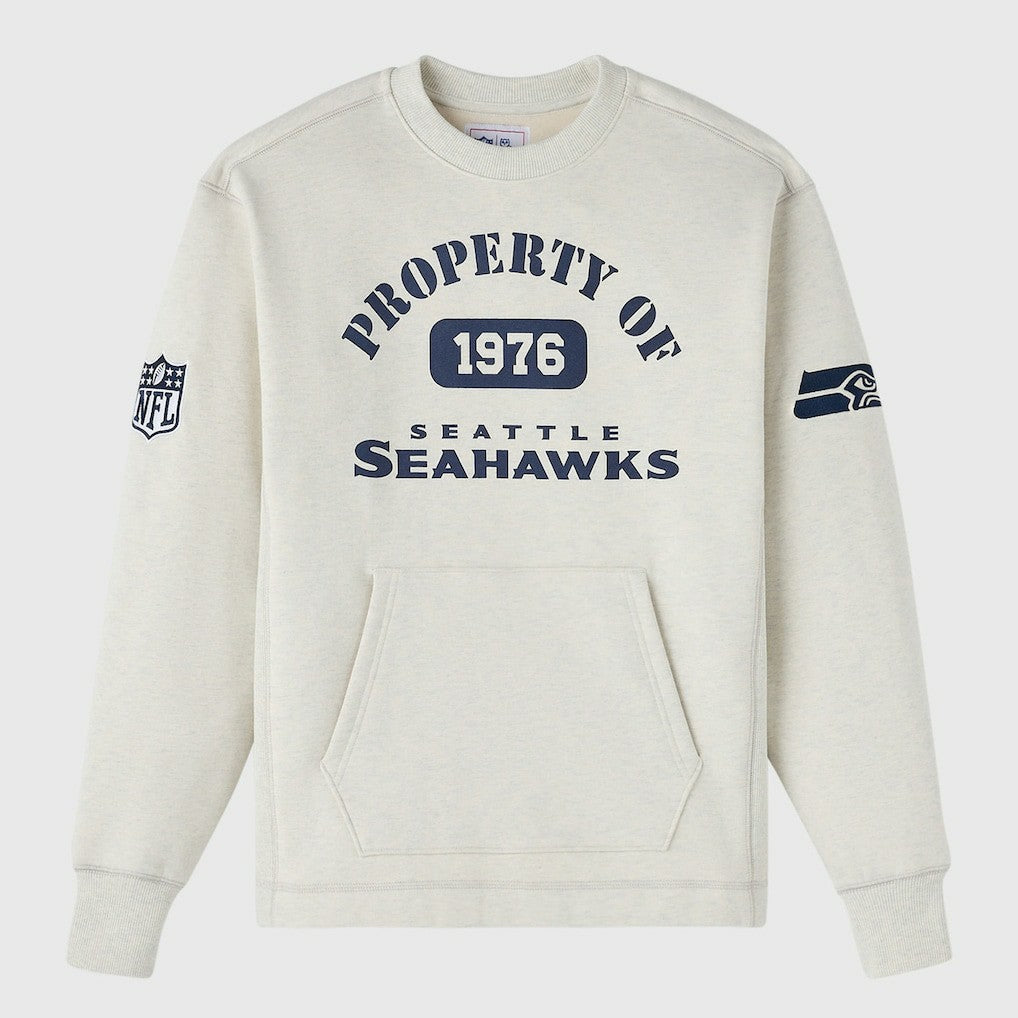 Seattle Seahawks OVO x NFL Unisex Fleece Sweatshirt - Heather Gray - NFL